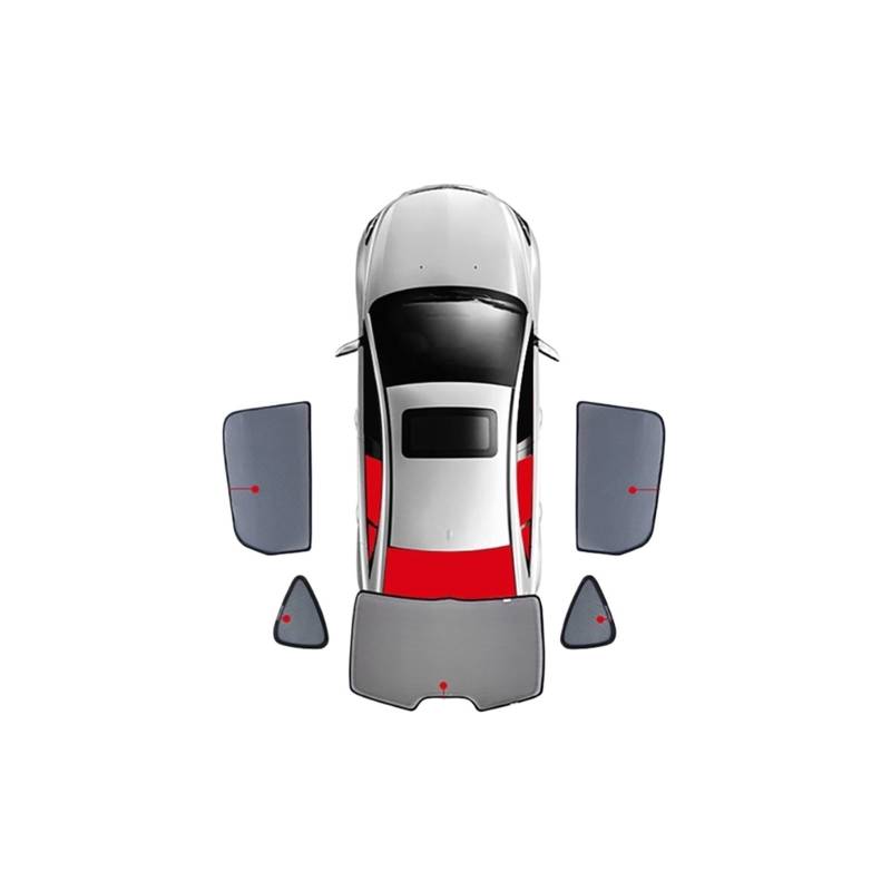 Autofenster Für A3 Fließheck 8V 2012-2020 Auto Sonnenschutz Schild Hinten Seite Baby Sitz Fenster Sonnenschutz Visier Frontscheibe Rahmen Vorhang Schiebedach Sonnenschirm(5PCS Rear Train Back) von SPUFKGE