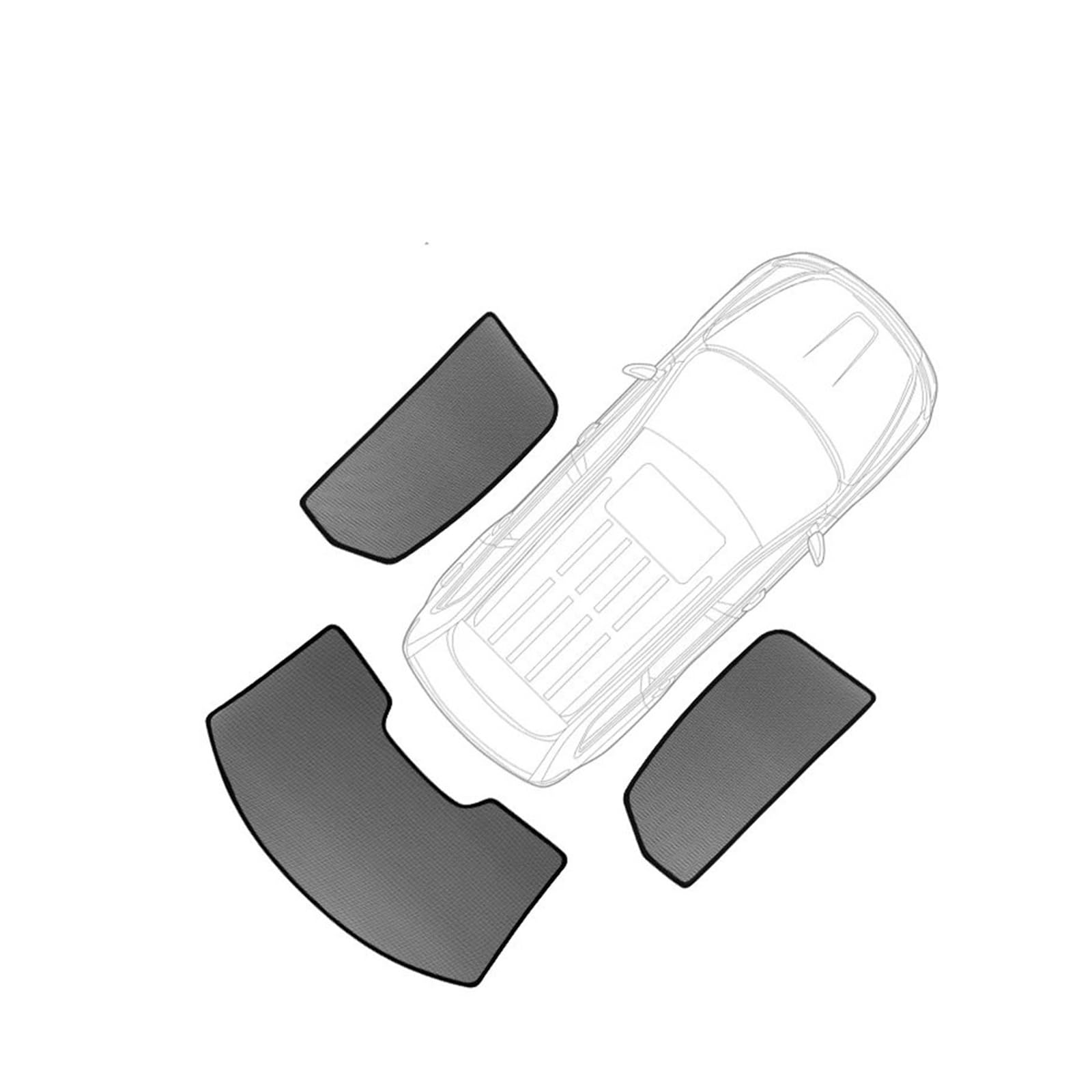 Autofenster Für KIA Für Karneval Für KA4 2021 2022 2023 2024 Magnetische Auto Sonnenschutz Visier Vorne Heckscheibe Rahmen Vorhang Seite Fenster Sonnenschutz Schiebedach Sonnenschirm(3Pcs Rear Windshi von SPUFKGE