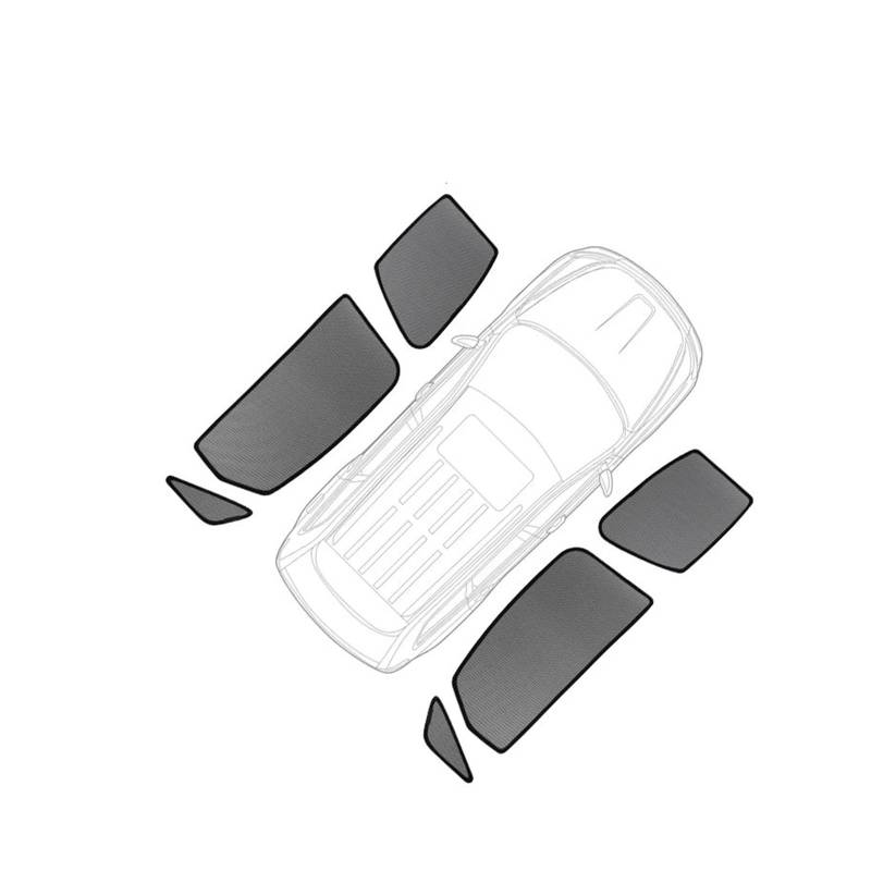 Autofenster Für KIA Für Karneval Für KA4 2021 2022 2023 2024 Magnetische Auto Sonnenschutz Visier Vorne Heckscheibe Rahmen Vorhang Seite Fenster Sonnenschutz Schiebedach Sonnenschirm(6PCS Side Windows von SPUFKGE