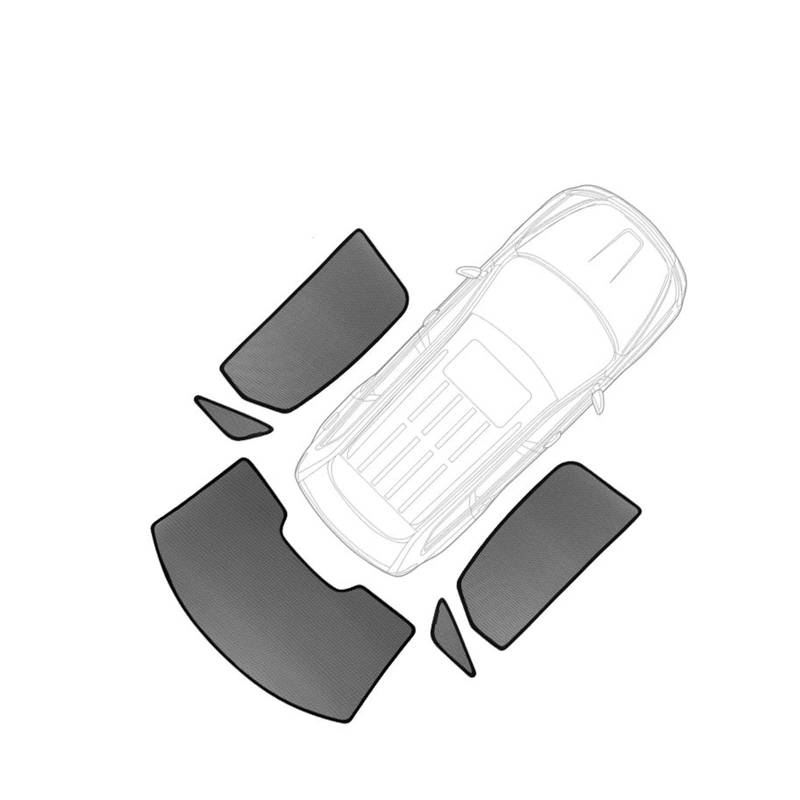 Autofenster Für KIA Für Karneval Für KA4 2021 2022 2023 2024 Magnetische Auto Sonnenschutz Visier Vorne Heckscheibe Rahmen Vorhang Seite Fenster Sonnenschutz Schiebedach Sonnenschirm(Rear 5pcs) von SPUFKGE