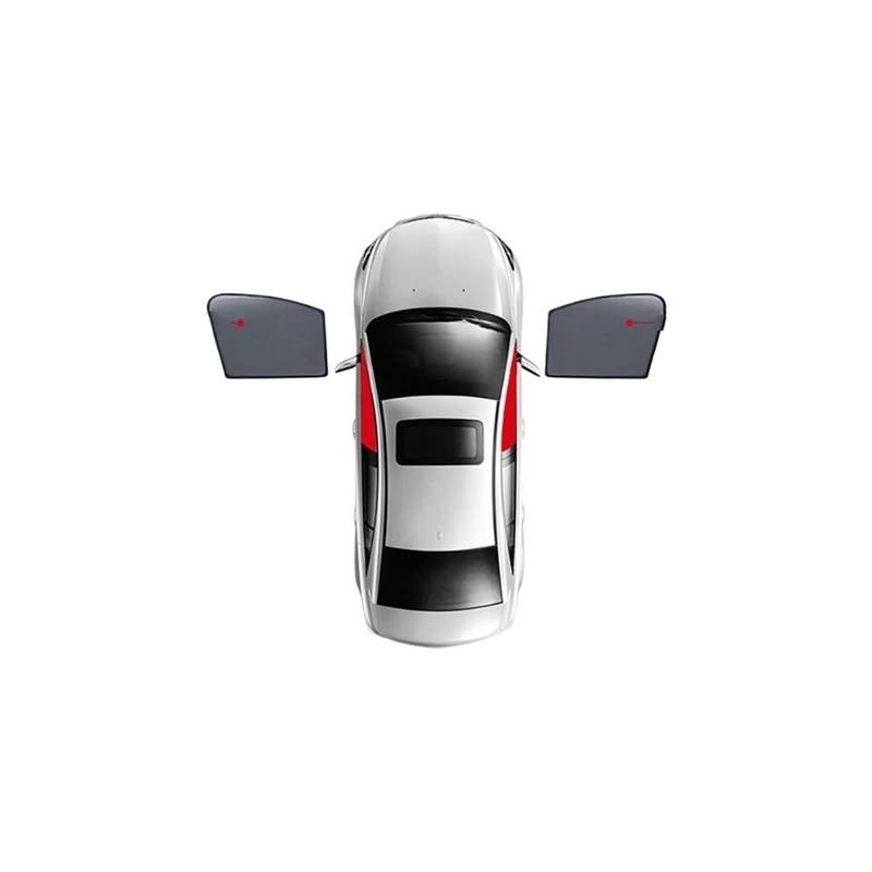 Autofenster Für MG Für ZS Für EV SUV 2017-2024 ZST Magnetische Auto Sonnenschutz Schild Frontscheibe Vorhang Hinten Seite Baby Fenster Sonnenschutz Visier Schiebedach Sonnenschirm(2PCS Front) von SPUFKGE