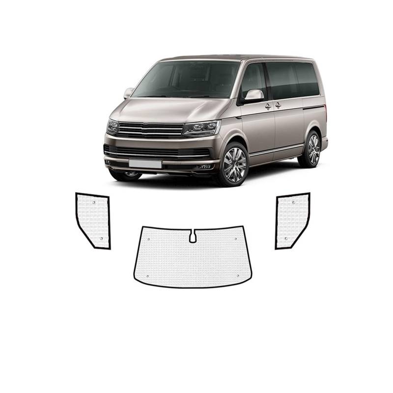 Autofenster Für VW Für Transporter Für Caravelle Für Multivan Für Doubleback Für T5 SWB 2003~2015 Auto Volle Abdeckungen Sonnenblende Fenster Visier Schiebedach Sonnenschirm(Front Windows) von SPUFKGE