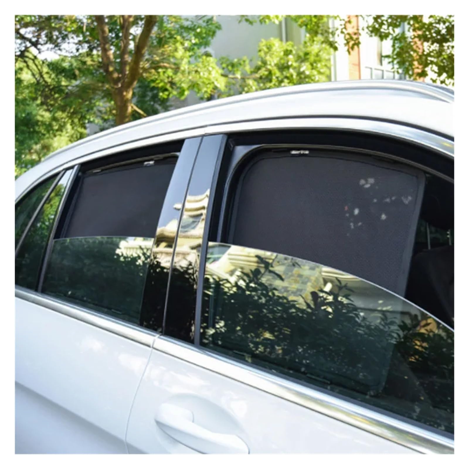 Autofenster Für Volvo Für XC90 2010~2019 Magnetische Auto Fenster Sonnenschutz Gaze Mesh Sonnenschutz Schutz Abdeckung Zubehör Schiebedach Sonnenschirm(4Pcs FR 17 19) von SPUFKGE