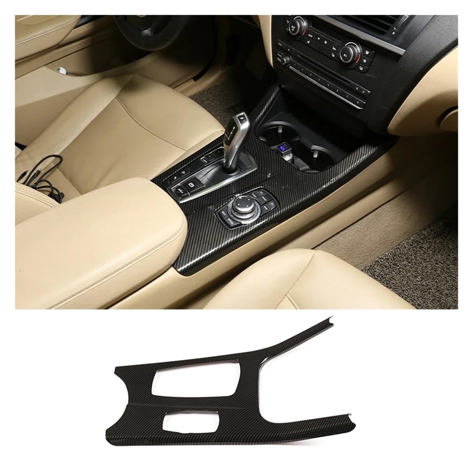 Für Für X3 F25 2011-2017 Carbon Fiber Car Center Control Panel Lenkrad Tür Trim Aufkleber Auto Innen Dekoration Abdeckung Auto Innendekoration Interieur Dekor(K) von SPUFKGE