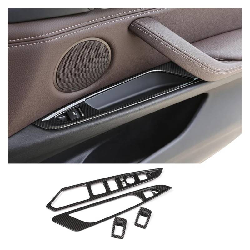 Für Für X5 F15 Für X6 F16 2014-2018 Lenkrad Armaturenbrett Konsole Schalthebel Panel Aufkleber Auto Innen Carbon Faser Trim Abdeckung Auto Innendekoration Interieur Dekor(D) von SPUFKGE