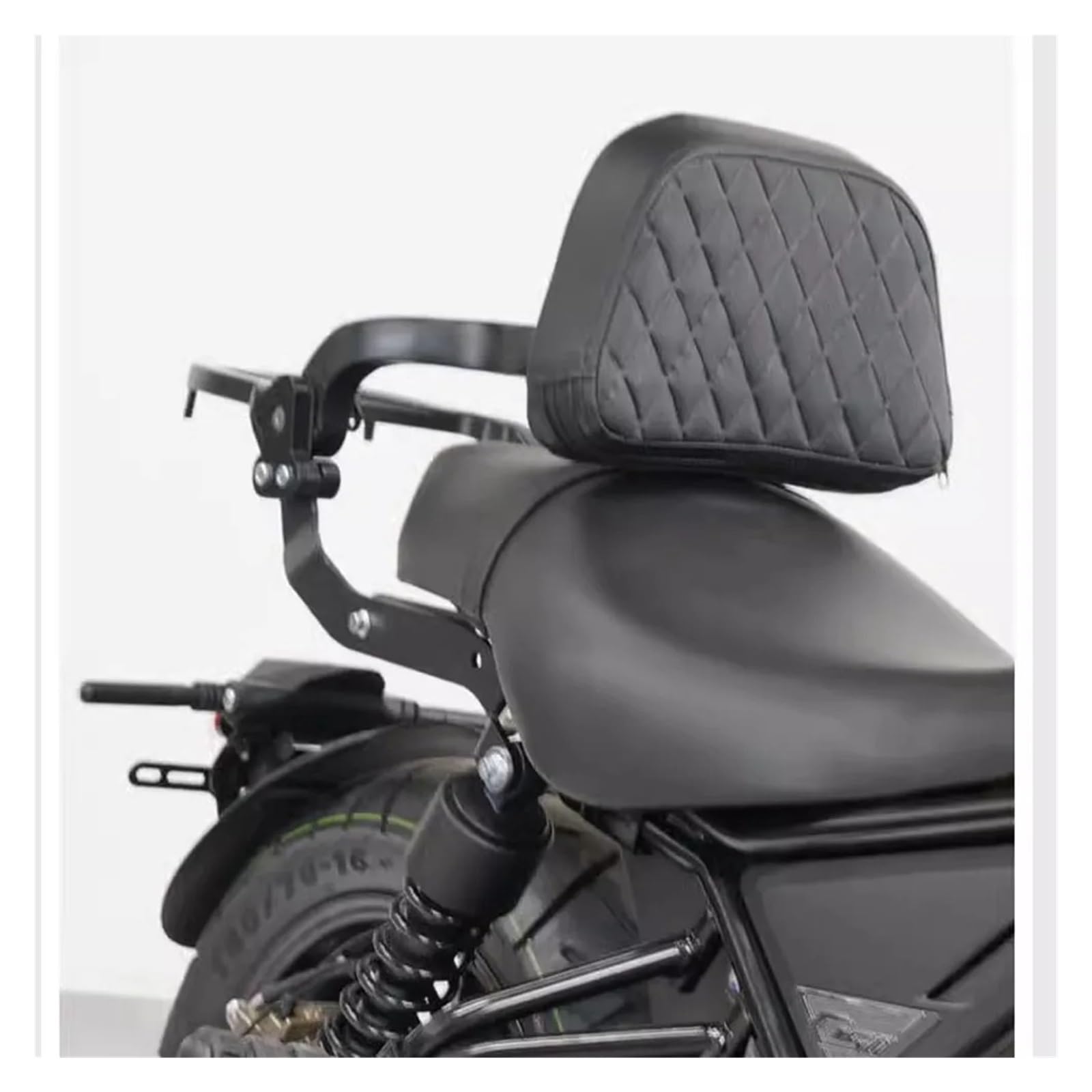 Gepäck Rack Motorrad Gepäckträger Für ZONTES C125 Für ZT 125C C 125 Motorrad Fahrer Beifahrersitz Rückenlehne Kissen Mehrzweck Klapp Gepäckträger Stoßstange Zubehör(B) von SPUFKGE