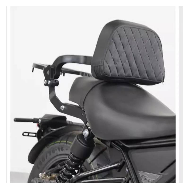 Gepäck Rack Motorrad Gepäckträger Für ZONTES C125 Für ZT 125C C 125 Motorrad Fahrer Beifahrersitz Rückenlehne Kissen Mehrzweck Klapp Gepäckträger Stoßstange Zubehör(B) von SPUFKGE