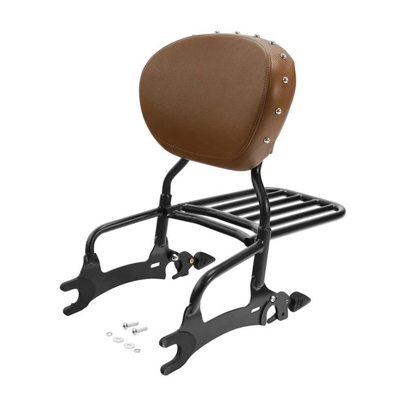 Gepäck Rack Motorrad Gepäckträger Motorrad Rückenlehne Sissy Bar Gepäckträger Für Indian Für Chieftain Für Limited Für Springfield Für Dark Für Horse Für Roadmaster Für Chief(Black Desert Tan) von SPUFKGE