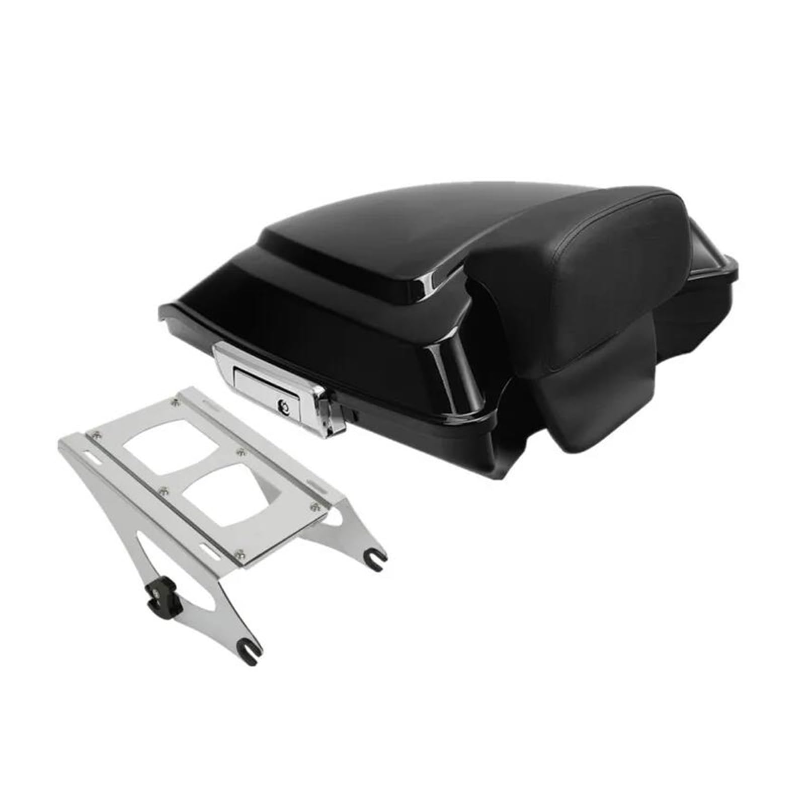 Gepäck Rack Motorrad Gepäckträger Motorrad Stamm Pad Montieren Rack Für Tour Für Pak Für Touring Für Ultra Für Limited Für Straße Für Glide Für Straße Für Glide 2014-2023(Style 1 Chrome) von SPUFKGE