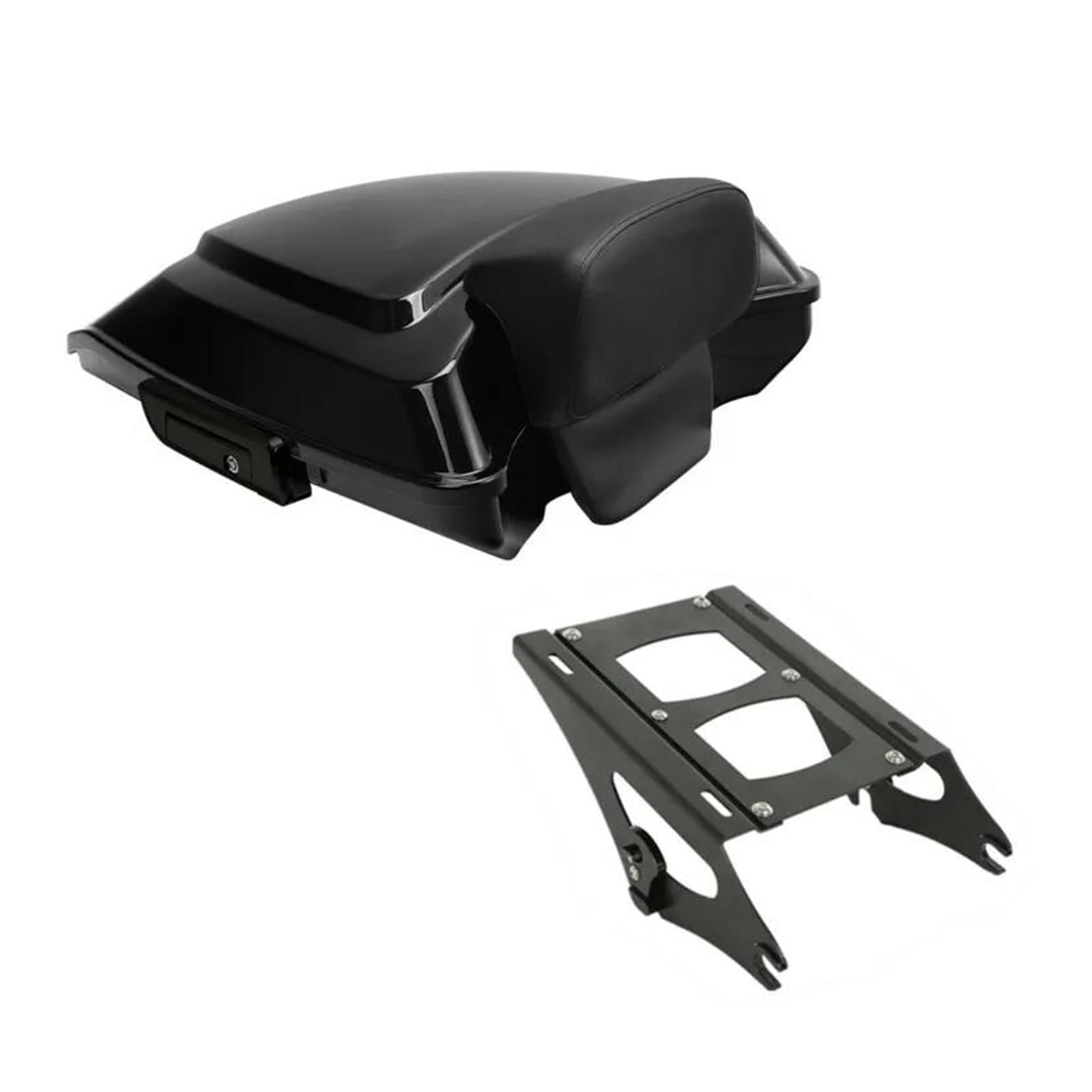 Gepäck Rack Motorrad Gepäckträger Motorrad Stamm Pad Montieren Rack Für Tour Für Pak Für Touring Für Ultra Für Limited Für Straße Für Glide Für Straße Für Glide 2014-2023(Style 1 Black) von SPUFKGE