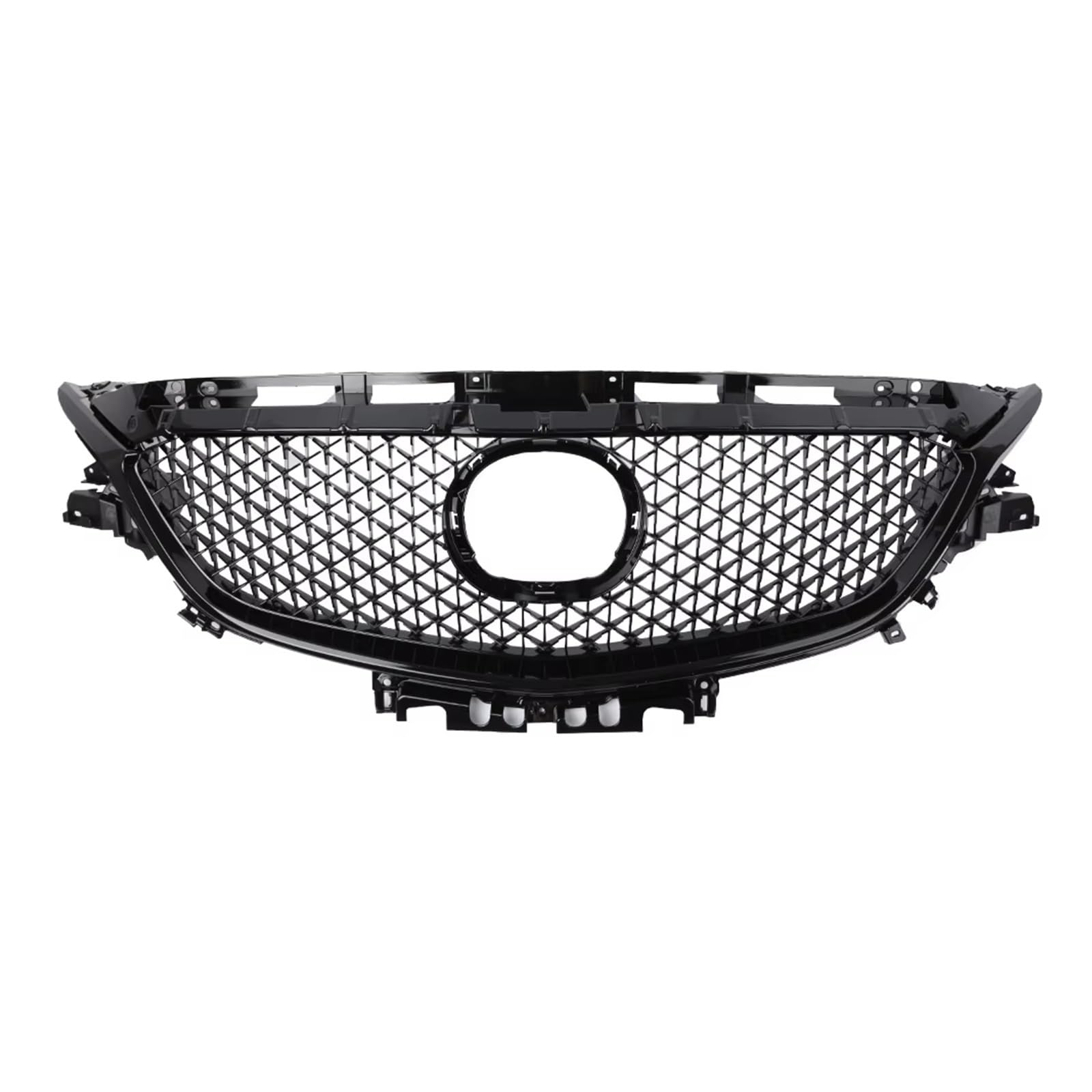 Grill Front Auto Auto Vorderen Stoßfänger Grill Oberen Mesh Grille Für Mazda 6 Atenza 2017 2018 Schwarz Neue Doppelsteg Nieren Vorne Grill von SPUFKGE