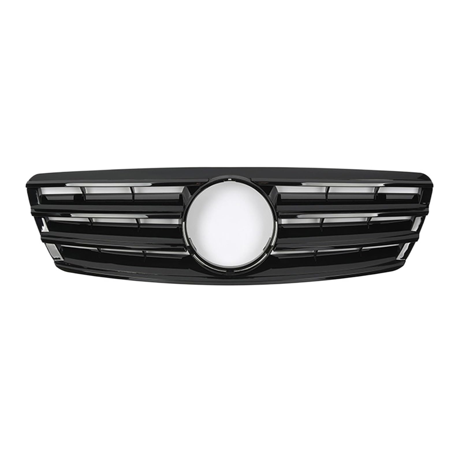 Grill Front Für Benz C-Klasse W203 2001-2007 C200 C240 ​​C320 Kühlergrill Im Chrom-Silber-Diamanten-Stil Schwarzer Frontstoßstangengrill Im GTR-Stil Doppelsteg Nieren Vorne Grill(Sport-Glossy Black) von SPUFKGE