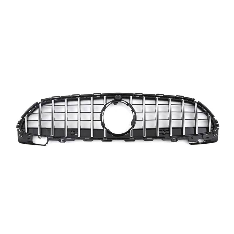 Grill Front Für Benz C Klasse W206 GT 2022 2023 Auto Front Grill Grille Oberen Stoßfänger Haube Mesh Grid Doppelsteg Nieren Vorne Grill(Silvery) von SPUFKGE