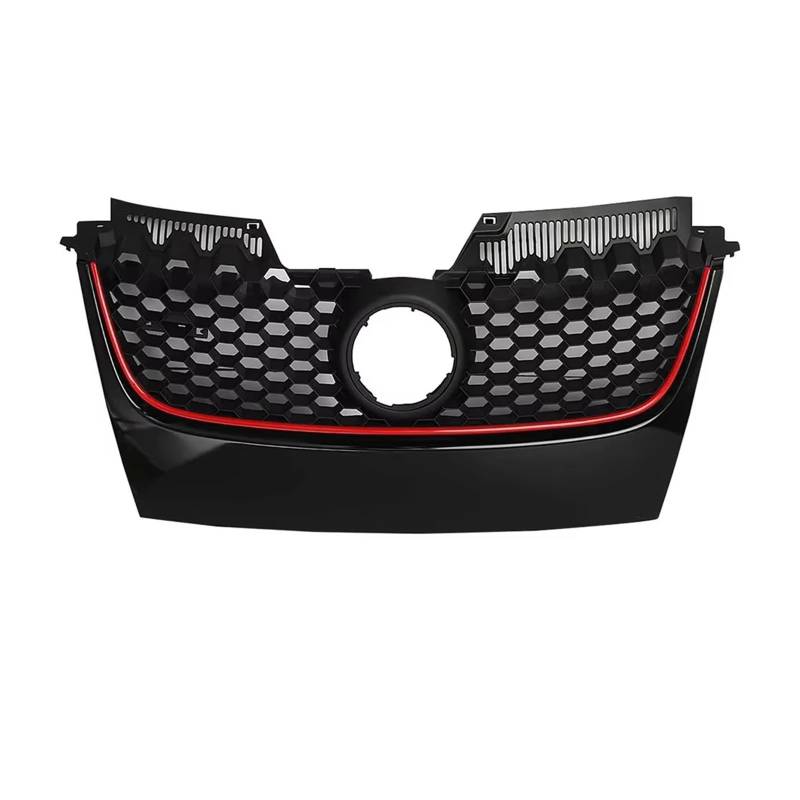 Grill Front Für VW Für Golf 5 MK5 Für Jetta Für GTI 2006 2007 2008 2009 Auto Vorderen Stoßfänger Mitte Oberen Kühlergrill Waben Hex Mesh Grills Doppelsteg Nieren Vorne Grill von SPUFKGE