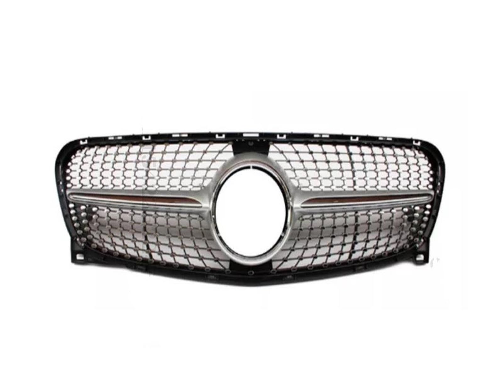 Grill Front Kühlergrill, Rennsport-Stoßstangengrill, Sport-Modifikation Mittelhaube Netzdekoration Ersatz Für Benz GLA X156 2014 2015 2016 2017 2018 2019 Doppelsteg Nieren Vorne Grill(14-16 Diamond Si von SPUFKGE