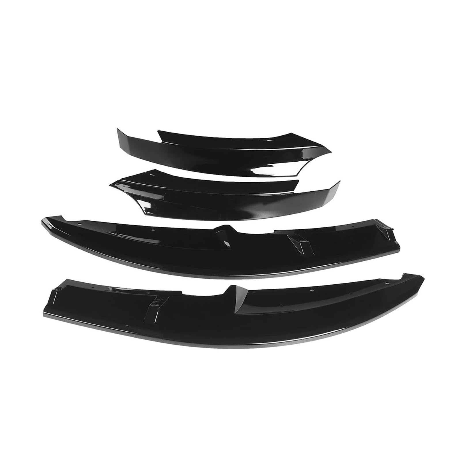 Karosseriespoiler Für 1er E82 E88 2007 2008–2013, Auto-Frontstoßstangenlippe, Kinnspoiler-Splitter, 2 Stück Splitter + Untere Unterlippe Spoiler Splitter(Glossy Black) von SPUFKGE