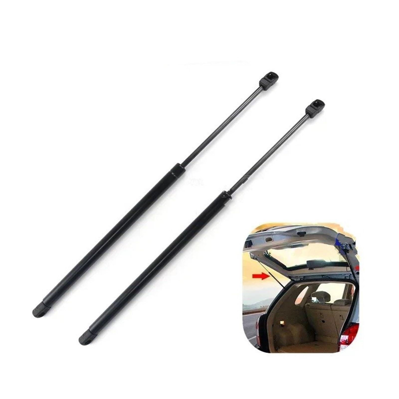 Kofferraum-Gasfeder 2 Stücke Für Hyundai Für Tucson 05-12 Auto Hinten Stamm Heckklappe Boot Hinten Fenster Glas Gas Spring Shock Strut Streben Unterstützung Bar Stange Gasdruckfeder(Trunk Tailgate) von SPUFKGE