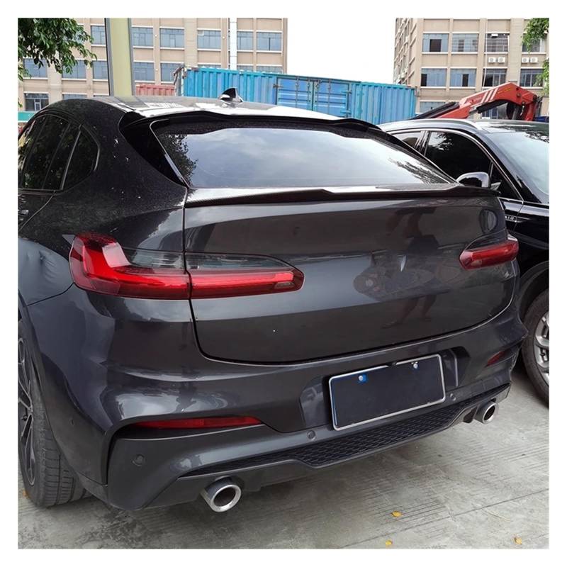 Spoiler Flügel Auto Hinten Flügel Lip Spoiler Für X4 G02 2018 2019 2020 2021 2022 ABS Heckspoiler Flügel Glänzend Schwarz Carbon Look Body Kit Heckspoiler Flügel(Glossy Black) von SPUFKGE