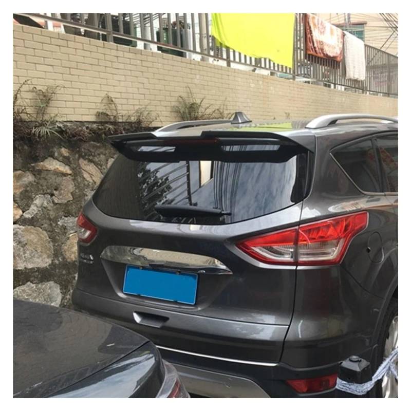 Spoiler Flügel Für Ford Für Escape Für Kuga ST Spoiler 2013 2014 2015 2016 2017 ABS Primer Farbe Heckspoiler Auto Hinten Flügel Lip Spoiler Schwanz Flügel Heckspoiler Flügel(Bright Black) von SPUFKGE