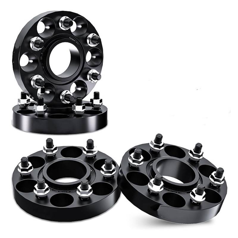 Spurverbreiterungen 2 / 4Stück 30/35/38mm PCD 6x139,7 CB 93,1mm Rad Spacer Adapter 6 Lug Anzug Für Ford Für Ranger M12x1,5 Auto Distanzscheiben Mit(4piece Black 30mm) von SPUFKGE