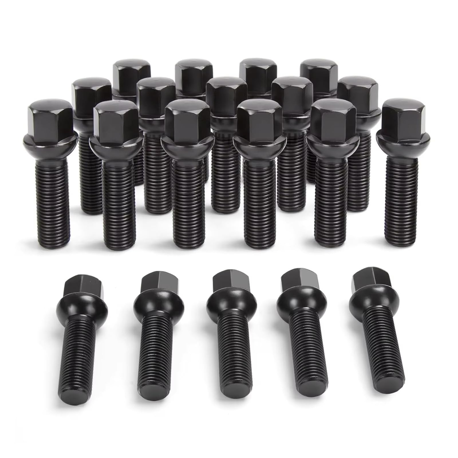 Spurverbreiterungen M14x1,5 Verlängerte Radschrauben 40 Mm/45 Schaftlänge Kugelsitz-Radschrauben Für Quattro TT A4 S4 A6 S6 A8 S8 Auto Distanzscheiben Mit(Shank 45mm 10piece) von SPUFKGE