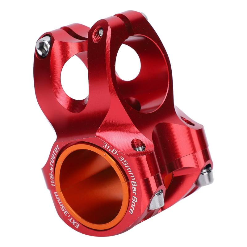 Aluminiumlegierungfahrräder Stamm, 35 Mm 3D Geschmiedet CNC Bearbeiteter Lenkerstamm mit 31,8-35 Mm Durchmesser für Roadbikes Mountainbikes (red) von SPYMINNPOO