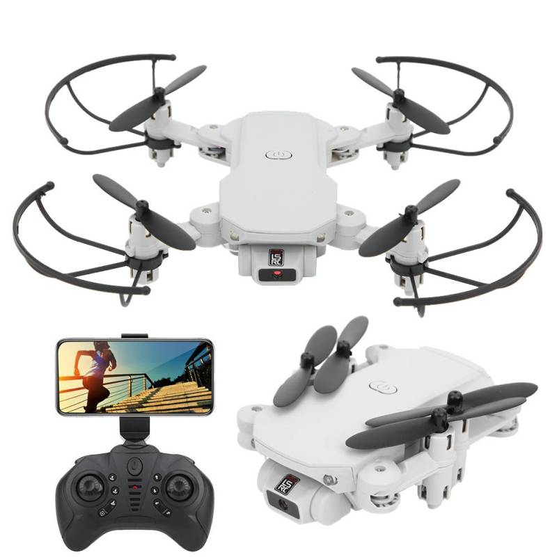 SPYMINNPOO Mini-Faltdrohne, Tragbare Professionelle WiFi-2,4-GHz-Fernbedienungsdrohne mit High-Definition-Kamera 480P/4K Optional(Weiß 480P) Modellspielzeug Modellflugzeuge von SPYMINNPOO