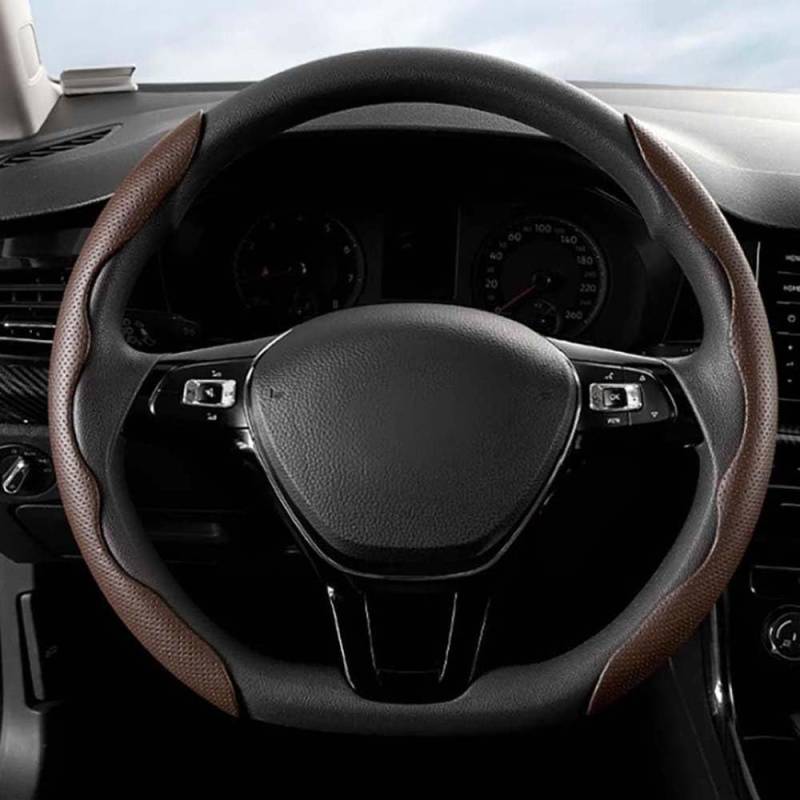 Auto-Lenkradschutz für Mazda CX-9 7-Sitzer 2020 2021 2022 2023, rutschfestes Kunstleder, atmungsaktiv, Sport-Innenzubehör, B Braun von SPYMX