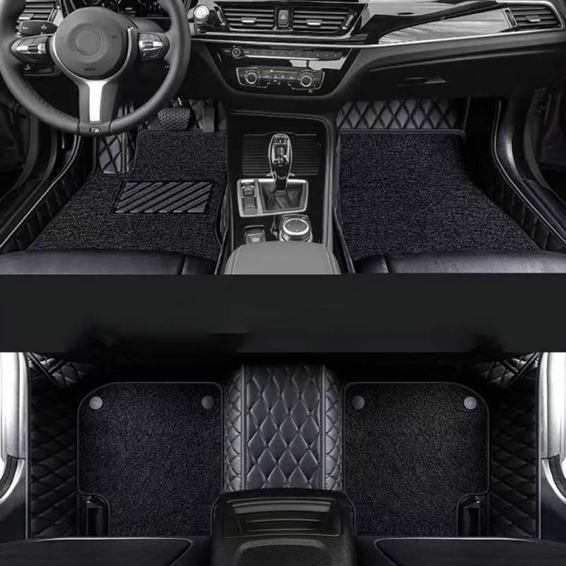 Individuelle Auto-Fußmatten für Bentley Continental GT Coupe 2012 2013–2017, Leder, wasserdicht, rutschfest, vollständige Abdeckung, Innenzubehör, PU-Leder, Schwarz von SPYMX