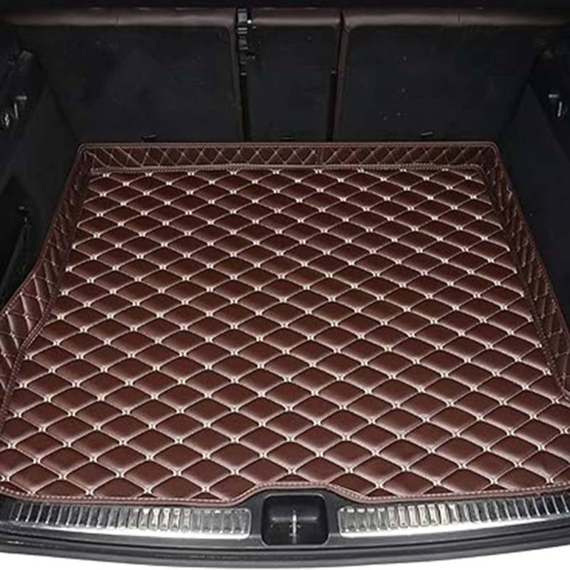 Kofferraummatten aus PU-Leder für VW Atlas 5/7 Sitze 2017 2018 2019–2022, Innenausstattung: Autozubehör, Teppich, G Kaffee + Beige von SPYMX