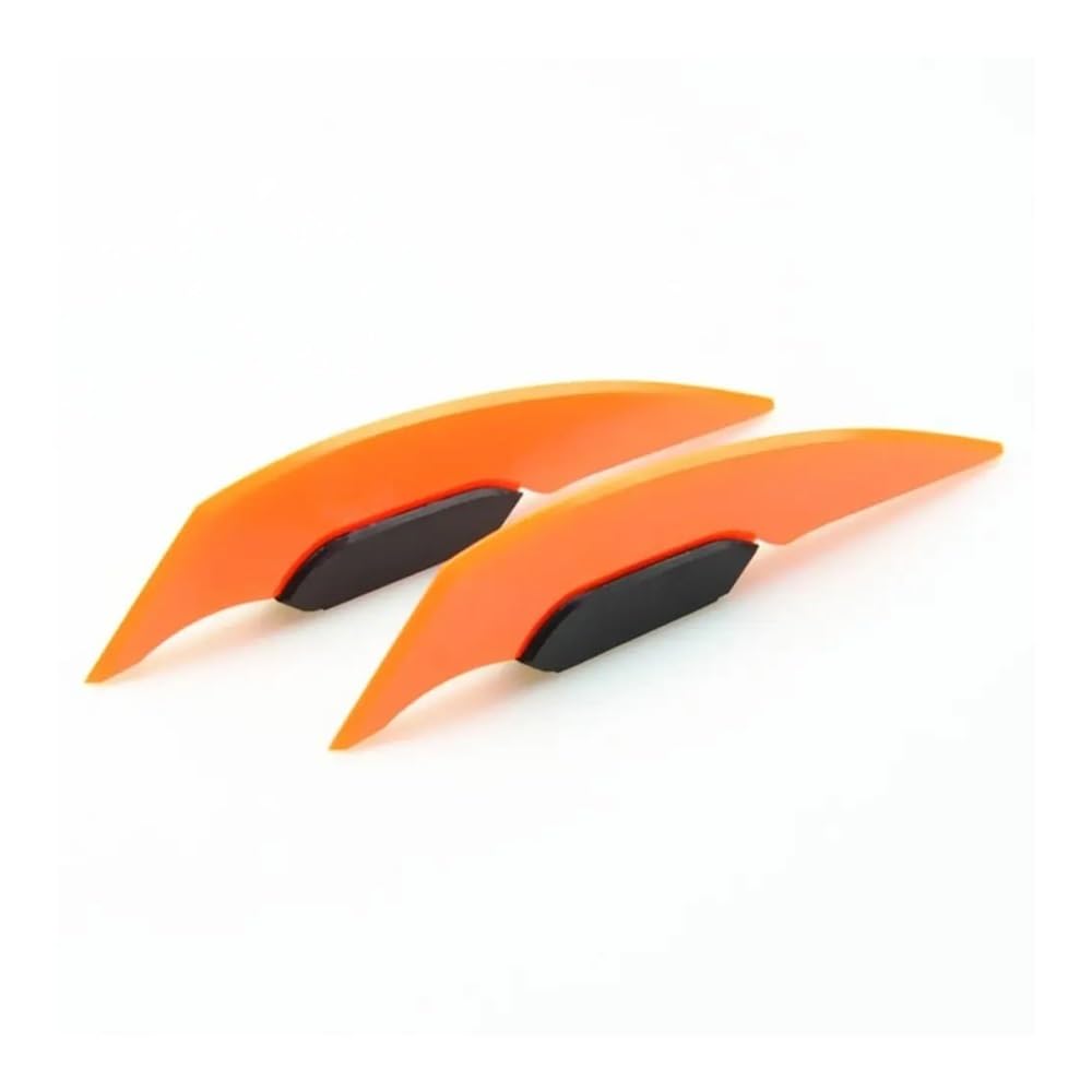 1 Paar Feste Wind Flügel Motorrad Winglet Aerodynamische Spoiler Flügel Motorrad Dekoration Zubehör(Orange) von SPeesy