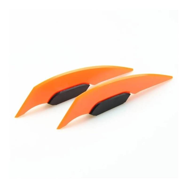 1 Paar Feste Wind Flügel Motorrad Winglet Aerodynamische Spoiler Flügel Motorrad Dekoration Zubehör(Orange) von SPeesy