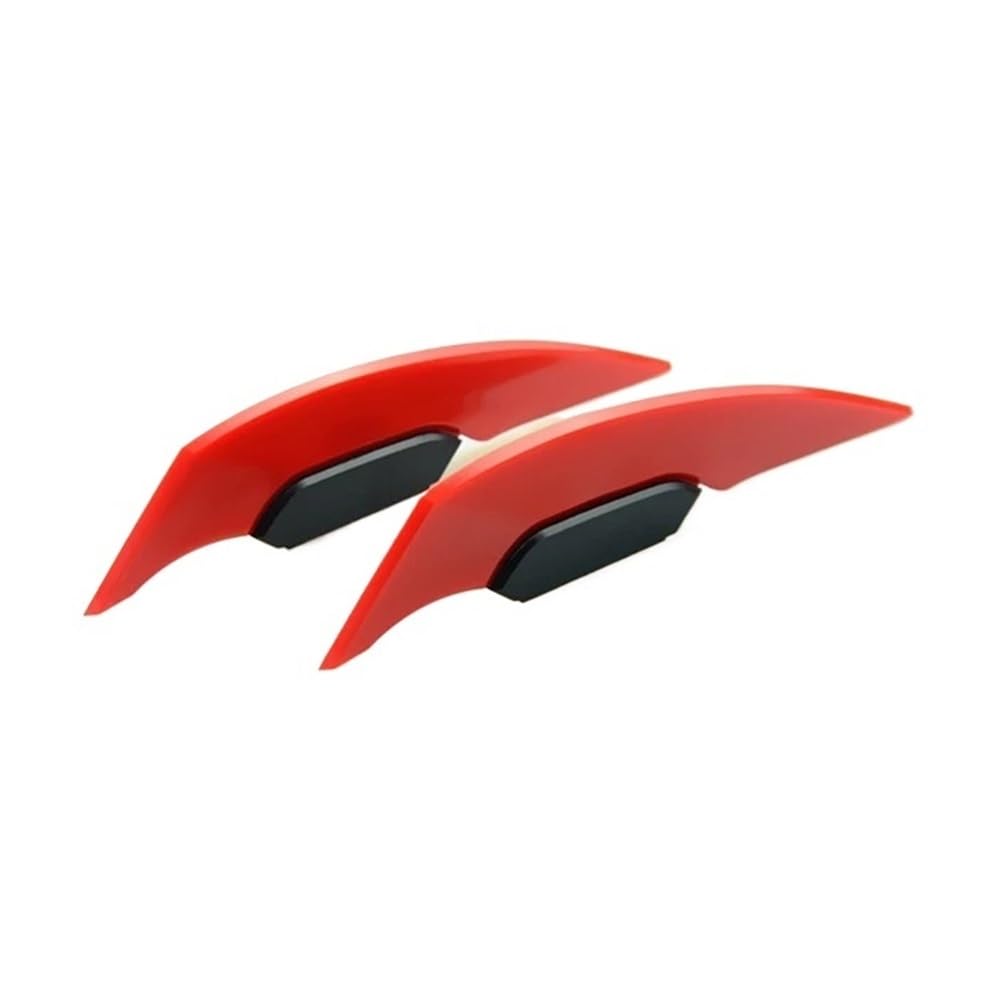 1 Paar Universal Motorrad Winglet Aero Spoiler Flügel Motorrad Dekoration Aufkleber Für Motorrad Roller(Red) von SPeesy