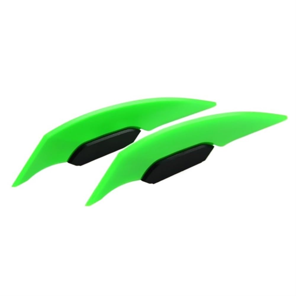 1 Paar Universal Motorrad Winglet Aerodynamische Flügel Spoiler Flügel Für Motorrad Roller(Green) von SPeesy