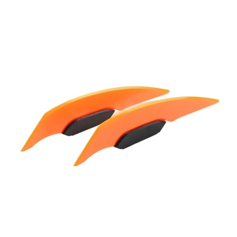 1 Paar Universal Motorrad Winglet Aerodynamische Spoiler Dynamische Flügel Dekoration Für Motorrad Roller(Orange) von SPeesy