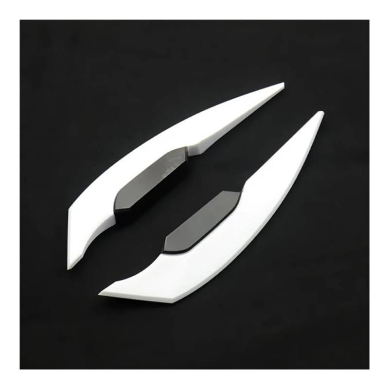 1 Paar Universal Motorrad Winglet Aerodynamischer Spoiler Flügel Motorrad Dekoration Aufkleber Für Motorrad Roller(White) von SPeesy