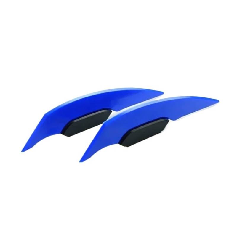 1 Paar Universal Motorrad Winglet Spoiler Flügel Dekoration Aufkleber Für Motorrad Roller(Blue) von SPeesy