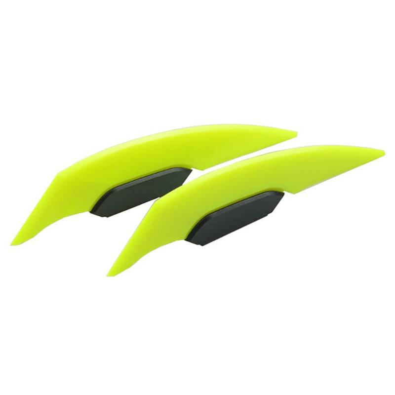 2 Stück Universal Motorrad Winglet Aerodynamischer Spoiler Flügel Seitenspoiler Aufkleber Dynamischer Flügel Für Motorrad Roller (Color : Light Yellow) von SPeesy