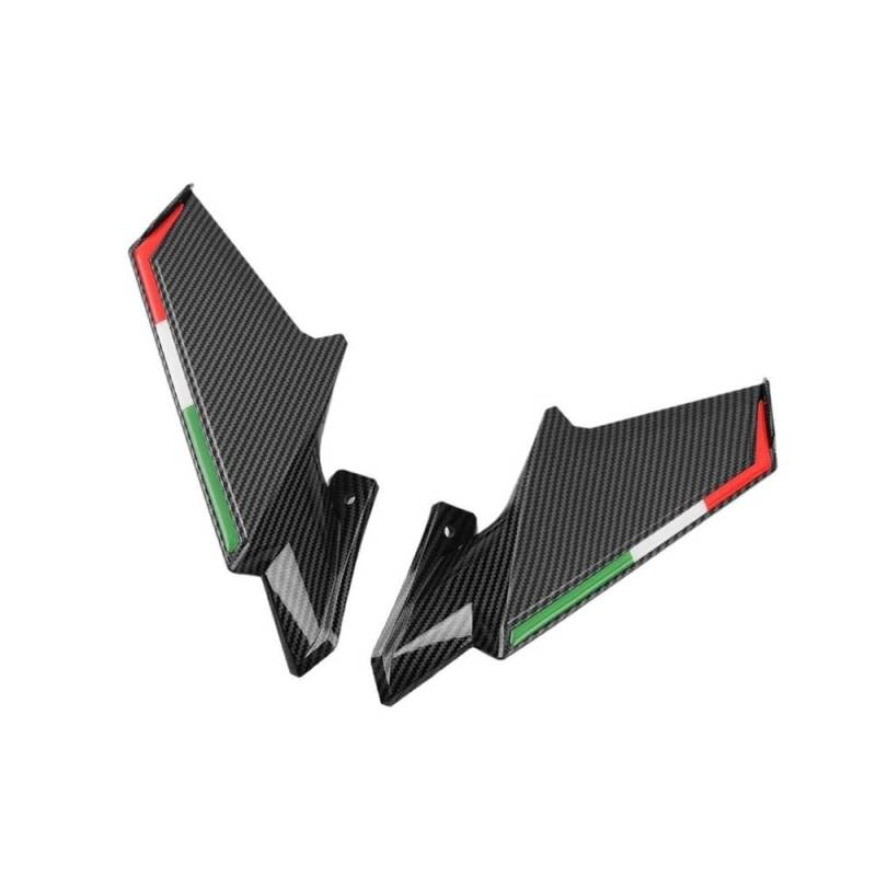 Aerodynamische Winglets Für Motorräder Verkleidungs-Winglets Seitenflügel Seitenwindflügel Spoiler Verkleidung Seitenverkleidungen, Motorrad-Flügel-Set(Color-B) von SPeesy