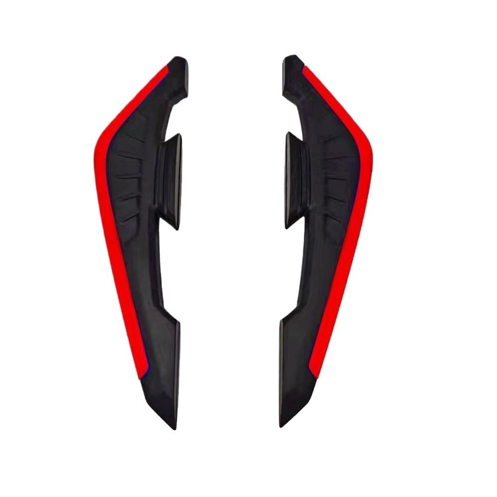 Deflektor Aufkleber Motorrad Verkleidung Aerodynamische Winglets Motorrad Frontspoiler Flügel Moto Zubehör(Red) von SPeesy