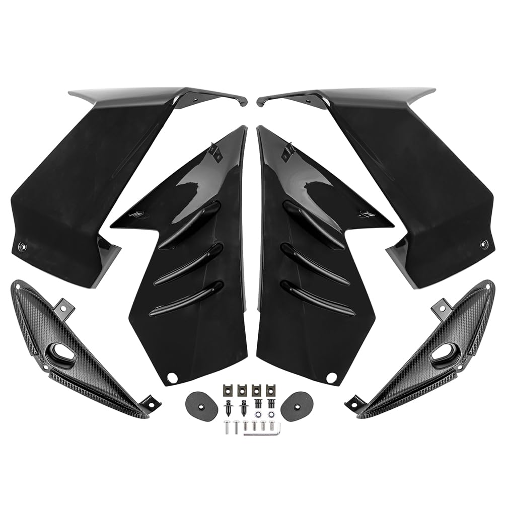 Für CBR 650R 2019-2023 Für CBR650R Deflektor Winglet Motorrad Festen Flügel Rahmen Gugel Verkleidung Aerodynamische(Black) von SPeesy