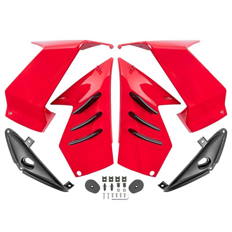 Für CBR 650R 2019-2023 Für CBR650R Deflektor Winglet Motorrad Festen Flügel Rahmen Gugel Verkleidung Aerodynamische(Red) von SPeesy