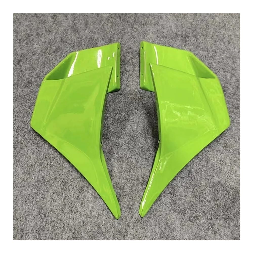 Für Für NINJA 400 Für NINJA400 2018-2023 Motorrad Feste Wind Flügel Seite Teile Aerodynamische Verkleidung Spoiler Winglet(Green) von SPeesy