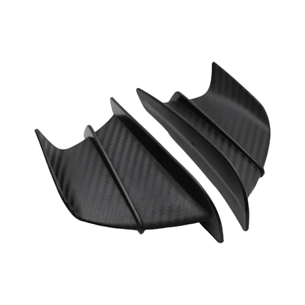 Für K&awasaki Für Z650 Für Z900 Für CBR1000RR Universal-Motorrad-Spoilerflügel Aerodynamisches Winglet(Black-2) von SPeesy