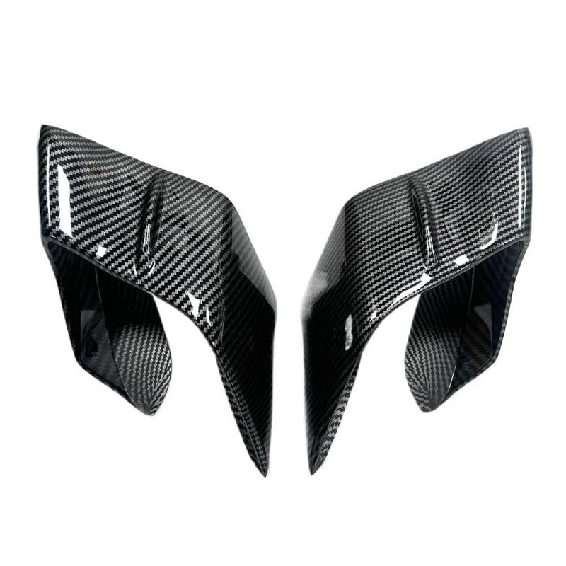 Motorrad Feste Flügel Verkleidung Kleine Flügel Spoiler Aerodynamische Flügel Für Y&amaha Für YZF Für R1 Für R1M 2020-2024(ABS carbon fibre) von SPeesy