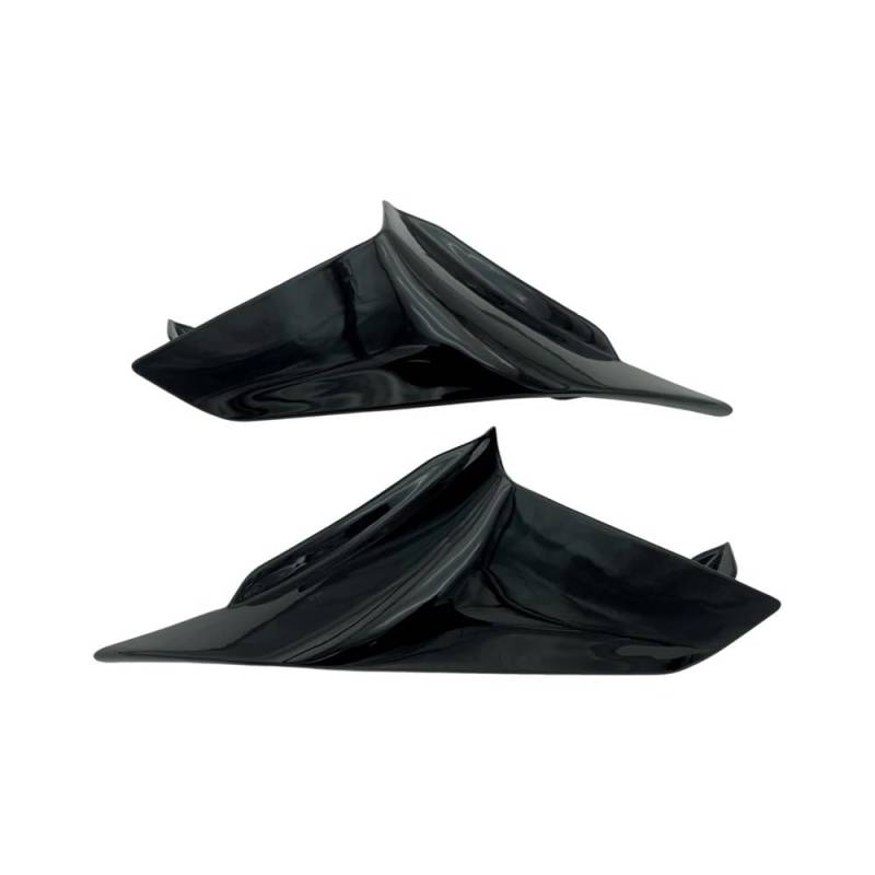 Motorrad Fixed Wing Spoiler Verkleidung Vorne Aerodynamische Seite Winglets Für K&awasaki Für Ninja 636 Für ZX-6R Für ZX-636 2013-2018(Bright Black) von SPeesy