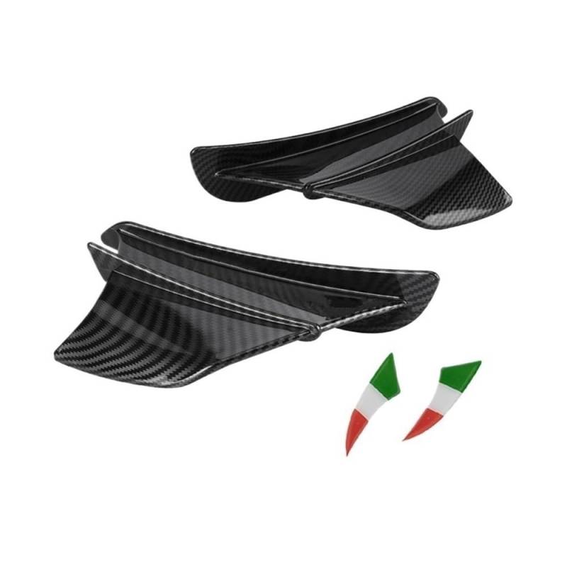 Motorrad Universal Aerodynamische Spoiler Flügel Kit Feste Winglet Verkleidung Windabweiser Für Y&amaha Für XMAX300 400 250 125 Für XJ6(Color-B) von SPeesy