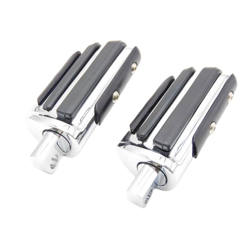 Motorrad Universal Autobahn Bar Fußrasten Motor Schutz Pedal Fuß Für H&Arley Sportster Touring Road Electra Street Glide Dyna Fußstütze Motorrad (Color : Chrome Footpegs) von SPeesy