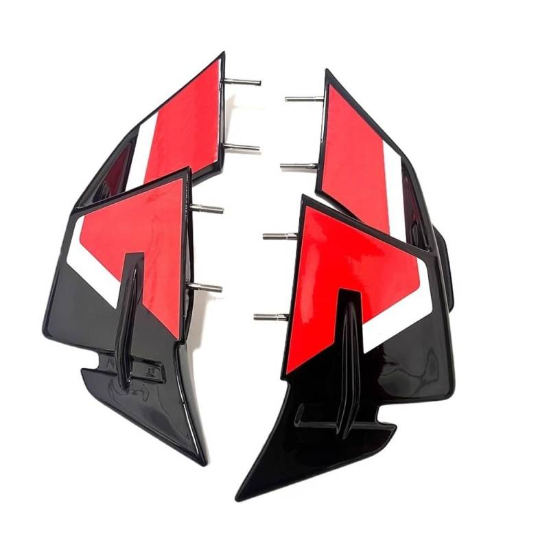 Motorrad Verkleidung Seite Winglet Aero Flügel Deflektor Spoiler Für S1000RR Für S1000 RR Für M1000RR 2019-2024(2023 Black-red) von SPeesy