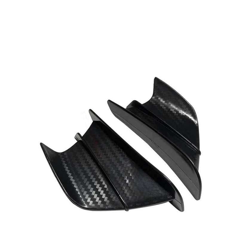 Motorrad Verkleidung Seite Winglet Aerodynamischer Flügel Deflektor Spoiler Für S1000RR Für K&awasaki Für Ninja Für H2 Für H2R(Black-2) von SPeesy